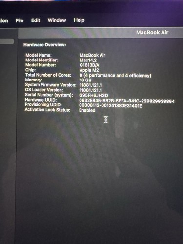 Apple MacBook Air M2 13.6” 1TB SSD 16GB Ram 8 Core CPU 10 Core GPU - READ DESC - Afbeelding 9 van 17