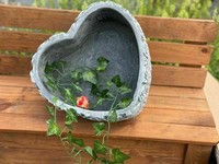 Frostfeste Steinfigur Pflanzschale Rosenherz Xl 29 Cm Gartenfigur Steinguss
