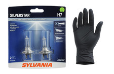 Sylvania H7 Silverstar Halogen 2-bulbs And Free Installation Glove New In Box Sylvania H7 Silverstar Halogen 2-bulbs And Free Installation Glove New In Box