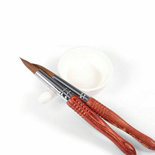 #8-18 Kolinsky Acrylic Nail Brush Crimped Round Head For Manicure Powder Tool r - Imagen 7 de 9