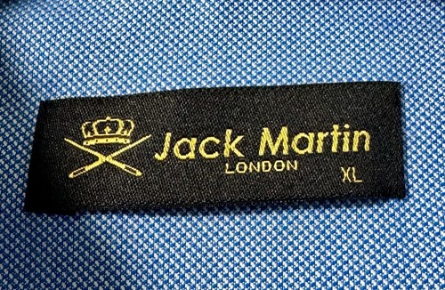 Neu mit Etikett Jack Martin Herren XL Hemd Knopfleiste Langarm blau Fischgrätmuster - Bild 6 von 11