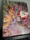 original abstract acrylic painting on canvas 11x14 Molton Lava