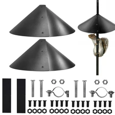 2 Pack 19 in Wide Squirrel Baffle Guard Wrap Around Stopper for Bird Feeder Pole