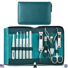 FAMILIFE Nail Kit, Professional Manicure Set Manicure Kit, 11 in 1 Stainless
