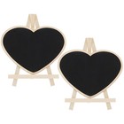 2pcs kleine stehende Tafel herzförmige Blackboard -Message Board