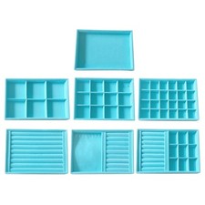 Romantic Stackable Velvet Jewelry Trays for Earring Necklace