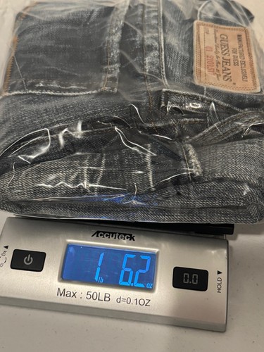Guess Jeans Mens 34x32 Rebel Low Rise Straight Distressed Denim Pants Y2K 90s - Picture 16 of 16