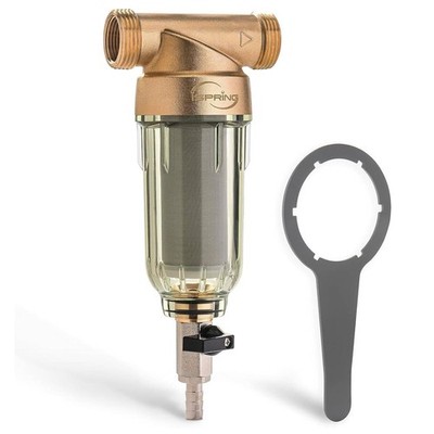 iSpring WSP-100 1'' Rückspülfilter 100 Mikron Spin-Down Wasserfilter 1'' und 3/4''