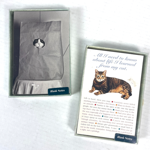 Cat 2 Vintage Portal Blank Notecard Sets w/Evps All I Need To Know In Bag 90s - Picture 2 of 6