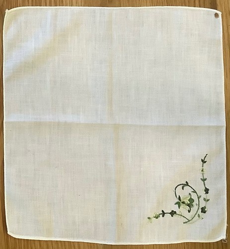 Lot of 9 Vintage Handkerchiefs White With Floral Corners - Picture 3 of 12