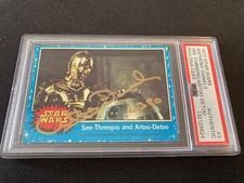 1977 TOPPS STAR WARS CARD 2 SEE-THREEPIO ANTHONY DANIELS SIGNED IN GOLD INK! PSA