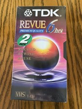 TDK Sealed Revue Premium Quality T-120 6 Hours Blank VHS Tapes 2 Pack