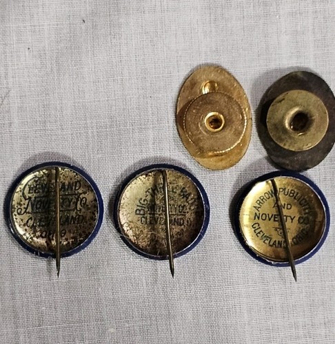 Antico lotto (5) bottoni fondo comunitario Cleveland 1921-1925 *spedizione gratuita 1 giorno* - Foto 5 di 5