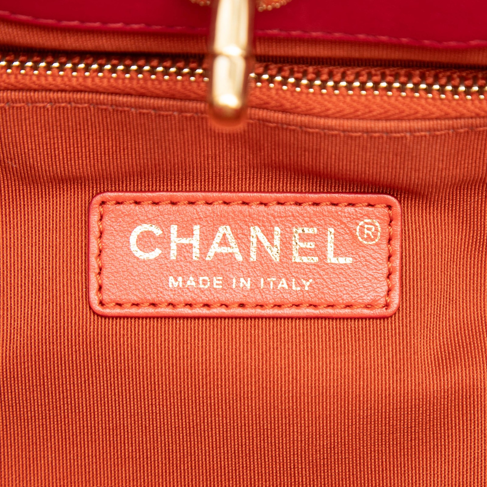 Chanel Large Quilted Lambskin 31 Shopping Bag Pre-Loved Dark Orange image 5