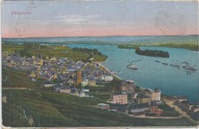 D032,kolorierte AK,Rüdesheim,Panorama,Bad Ems,Feldpost,Poststempel,1915