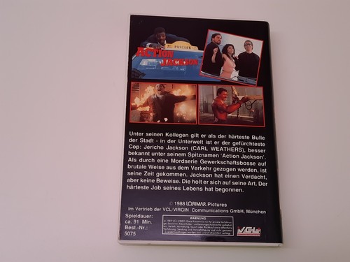 Action Jackson 1988 Uncut VHS German PAL VCL Video Großbox Carl Weathers - Bild 2 von 5