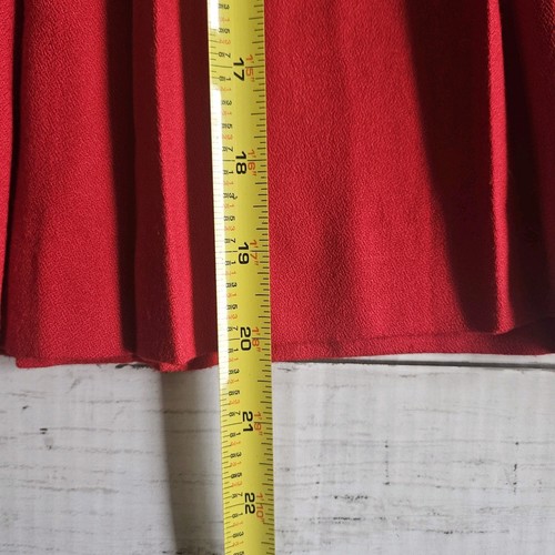 Vintage Paul Harris Design Pleated Red Skirt Size 4 - Picture 4 of 8