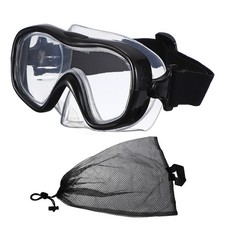 Swim Goggles with Nose Cover Diving Mask Snorkel Dive Goggles Black