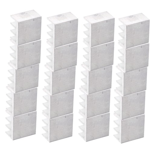 20pcs 11*11*5mm Mini Aluminum Heatsink Power Module Heat Sink for PC Power IC - Photo 2/10
