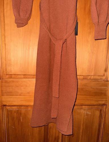 Lulus Windy Days Rust Brown Knit Sweater Dress Women’s Small NWT - Picture 10 of 16