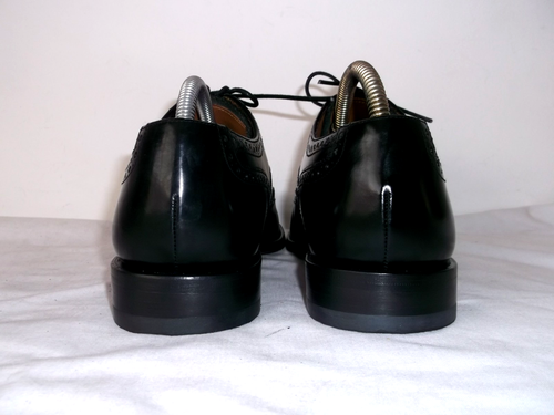 PVP £189 ZAPATOS BROGUE DE CUERO NEGRO LOAKE "ESTILO 202B" PARA HOMBRE TALLA 7 REINO UNIDO EXCELENTES - Imagen 8 de 17