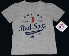 BOSTON RED SOX Adidas TEE Distressed Print BOYS SIZE 4 MLB Free Shipping in USA