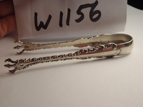 Antique 1891 LOUIS XV WHITING - GORHAM SILVER Sugar Tongs Sterling Silver 4" - Picture 10 of 23