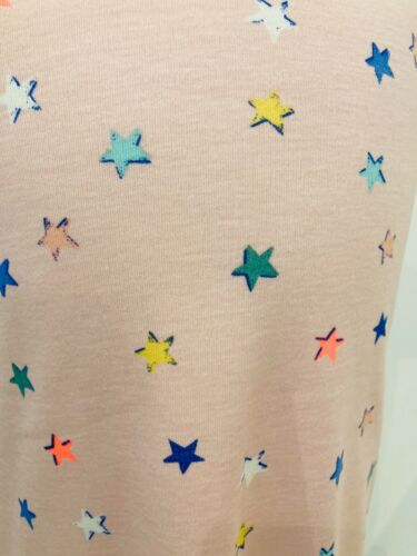 New Girls Pink Star Print Nightie Nightdress Ex M&S rrp £11 to £13 Age 2 3 4 5 6 - Picture 5 of 6