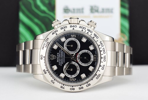 ROLEX - 40mm 18kt White Gold DAYTONA Black Diamond Dial 116509 - SANT BLANC - Picture 4 of 7