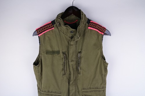 Maison Scotch Women Gilet Casual Green Cotton size S UK8 - Picture 2 of 7