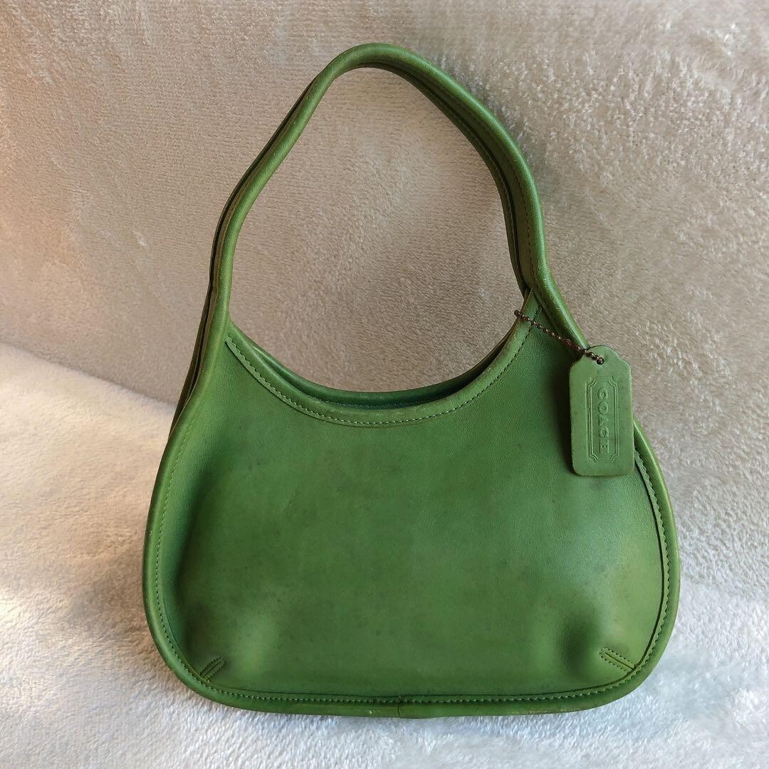 Old Coach Ergo 9027 Leather Mini Satchel One Shoulder Handbag Green Used JPN Old Coach Ergo 9027 Leather Mini Satchel One Shoulder Handbag Green Used JPN