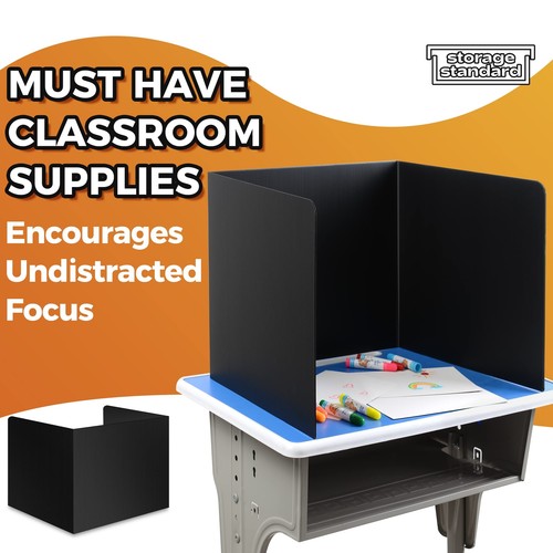 4-Pack Desk Dividers for Students - Durable & Waterproof Plastic Study Carrel... - Picture 5 of 9
