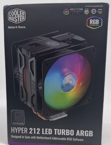 Cooler Master Hyper 212 LED Turbo ARGB, CPU Air Cooler - Ships Today!