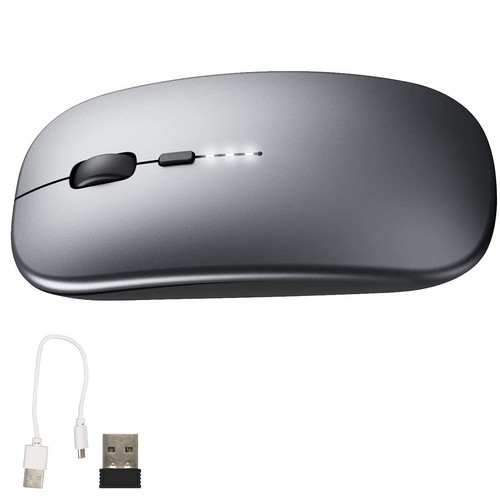 Bluetooth 5.0 Wireless Mouse Silent Multi USB Touch Mice Ultra-Thin Mouse Gray - Picture 12 of 13