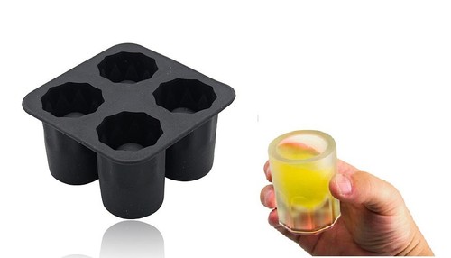 Tiratutto in silicone colpo cubetti di ghiaccio vetro congelatore stampo gelatina biscottiera vassoio festa - Foto 7 di 13