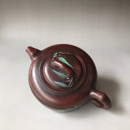 Chinese Yixing Zisha Clay Handmade Exquisite Bamboo Drum Teapot 14165 - Picture 6 of 9