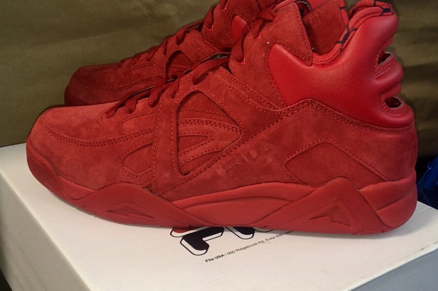 Fila The Cage Sz 11 RED SUEDE the fx 100 gh2 m squad mens casual shoes sneakers