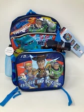 Backpack Toy Story 4 Piece With Lunch Bag, Cinch Bag & Bottle New!