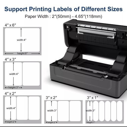 Milestone 4" Thermo Etikettendrucker 4x6 - Versand für kleine Unternehmen MHT-L1081 - Bild 8 von 15