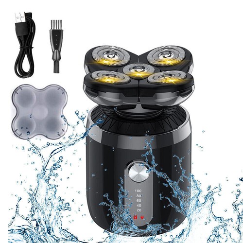 NEW Mens Electric Shaver USB Rechargeable Bald Head Rotary Beard Shaving Trimmer - Picture 3 of 22