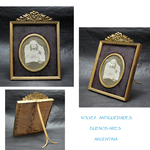 Nice antique bronze French picture frame 19 cm x 13 cm - Picture 1 of 4