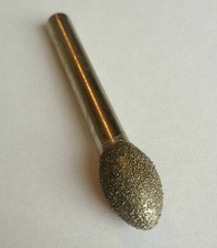 Diamond Burr 6mm Shank Oval Shape - Deburring Polishing Cleaning Finishing 10mm