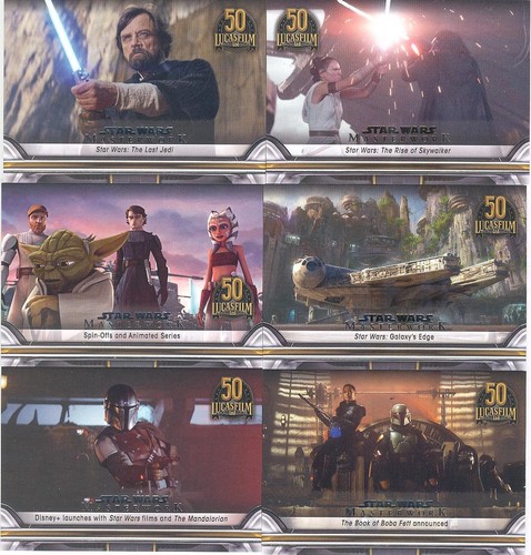 2021 Topps Star Wars Masterwork Lucasfilm 50th Anniversary Set Of 14 Cards! RARE - Picture 2 of 2