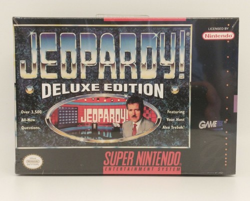 Jeopardy! Deluxe Edition (Super Nintendo SNES Jeopardy) New, Factory Sealed NM - Picture 1 of 6