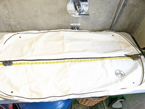 Hermès Garment Bag Suit Clothing Dust Cover Ivory Canvas 42x24x2.5" - Picture 9 of 9