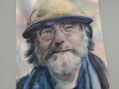 Handgefertigte Original Aquarell Portrait Skizze von Paul Stamets Mykologen - Bild 6 von 7