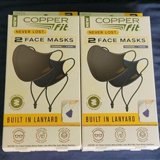 Copper Fit Neverlost 2 Face Masks 2 Boxes 4 Total Masks