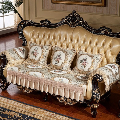 Europe Jacquard Sofa Cover Slipcovers Living Room Loveseat Lace Couch Protector - Picture 4 of 20