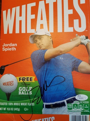 Caja Wheaties firmada por Jordan Spieth MASTERS CHAMPION autógrafo certificado por la JSA  - Imagen 1 de 5