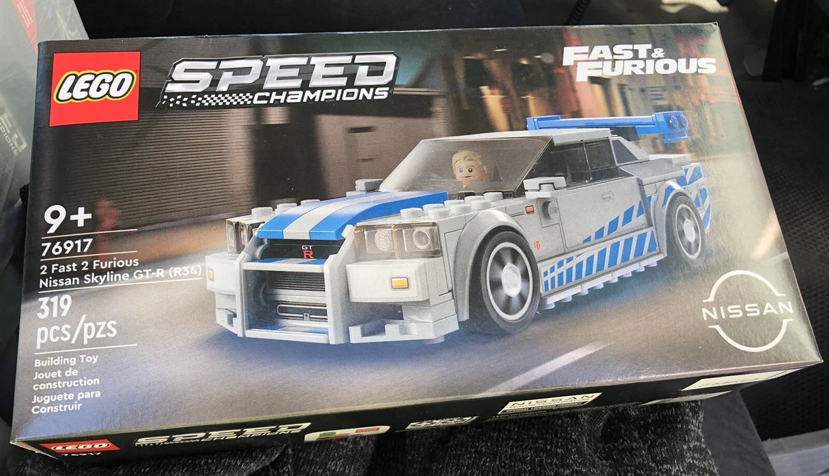 LEGO 2 Fast 2 Furious Nissan Skyline GT-R R34 with Paul Walker minifig -  Speed Champions 2023 